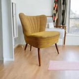 Cocktail chair / armchair / vintage sofa ochre yellow
