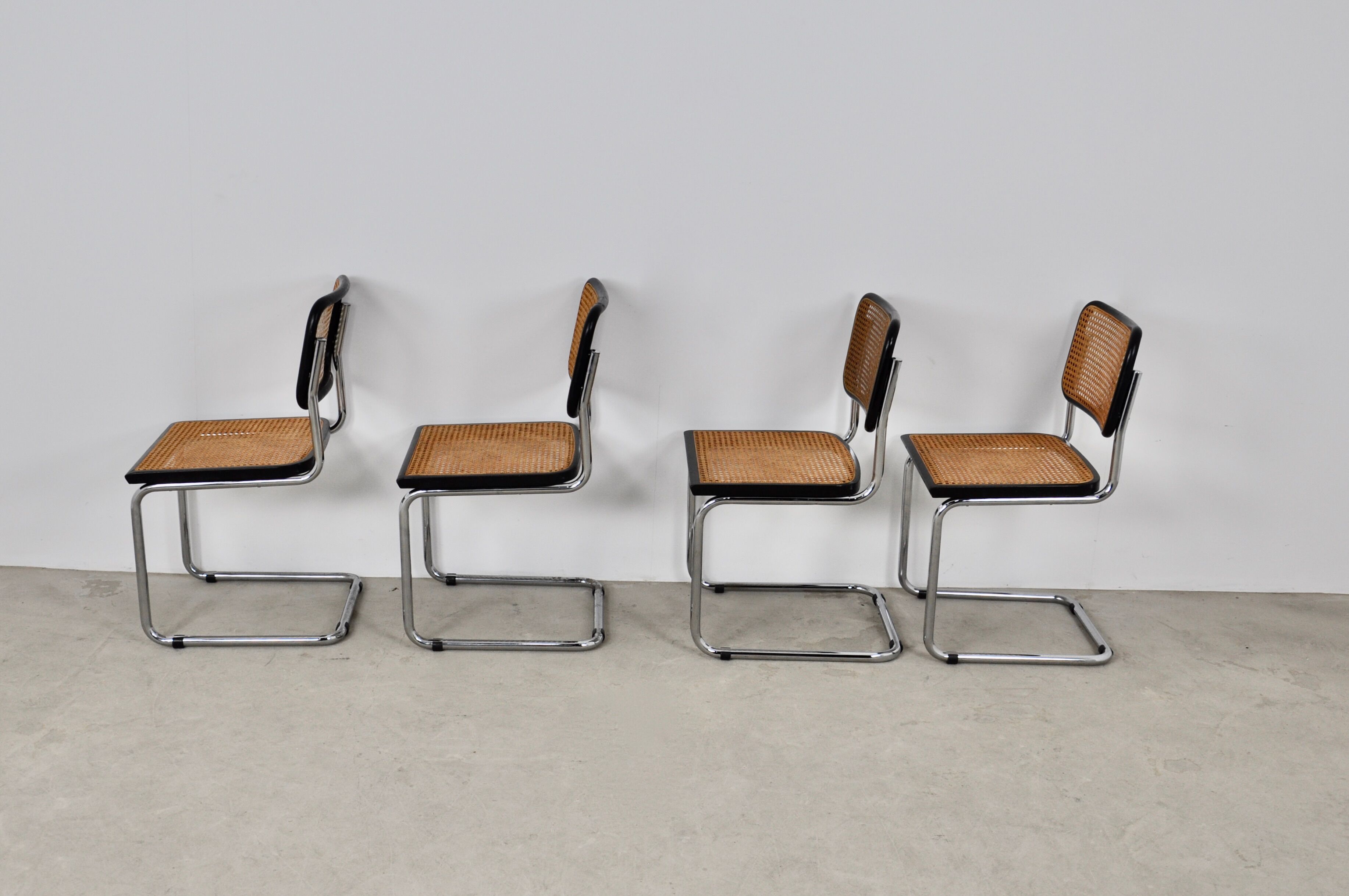 Series of 4 chairs B32 by Marcel Breuer