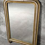Miroir - trumeau doré et argenté Louis Philippe