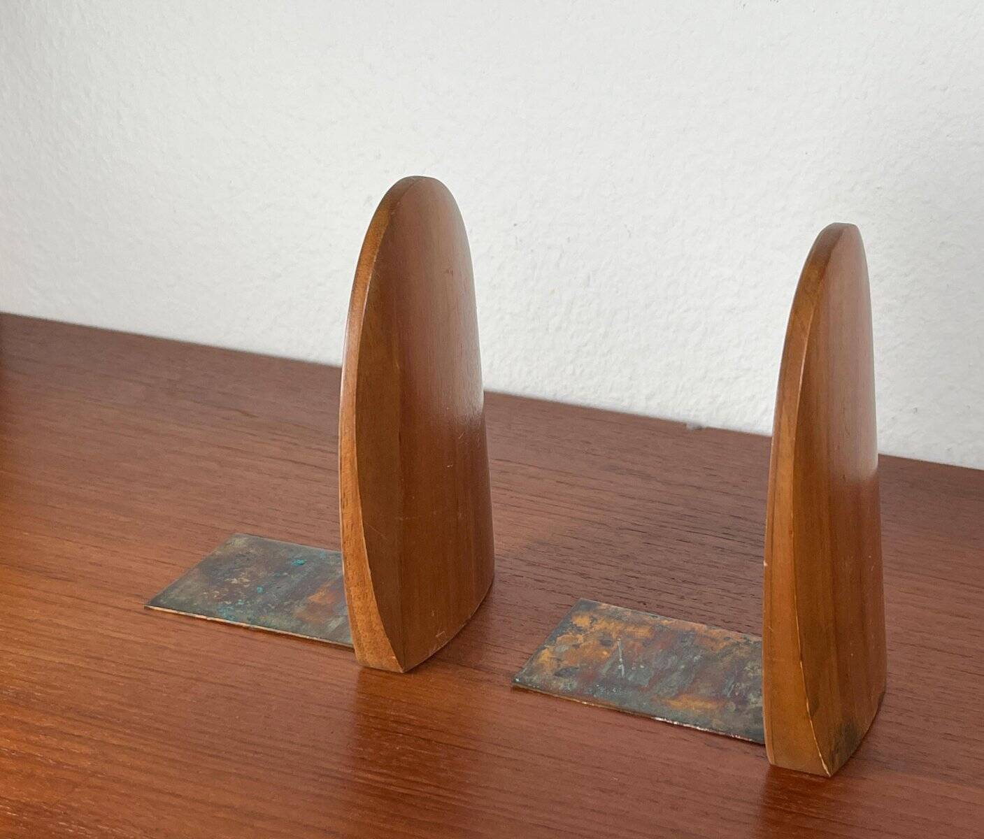 Mid-century Scandinavian wooden bookends, 1960s, set of 2.