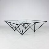 Postmodern Italian Steel and Glass Coffee Table, 1980s