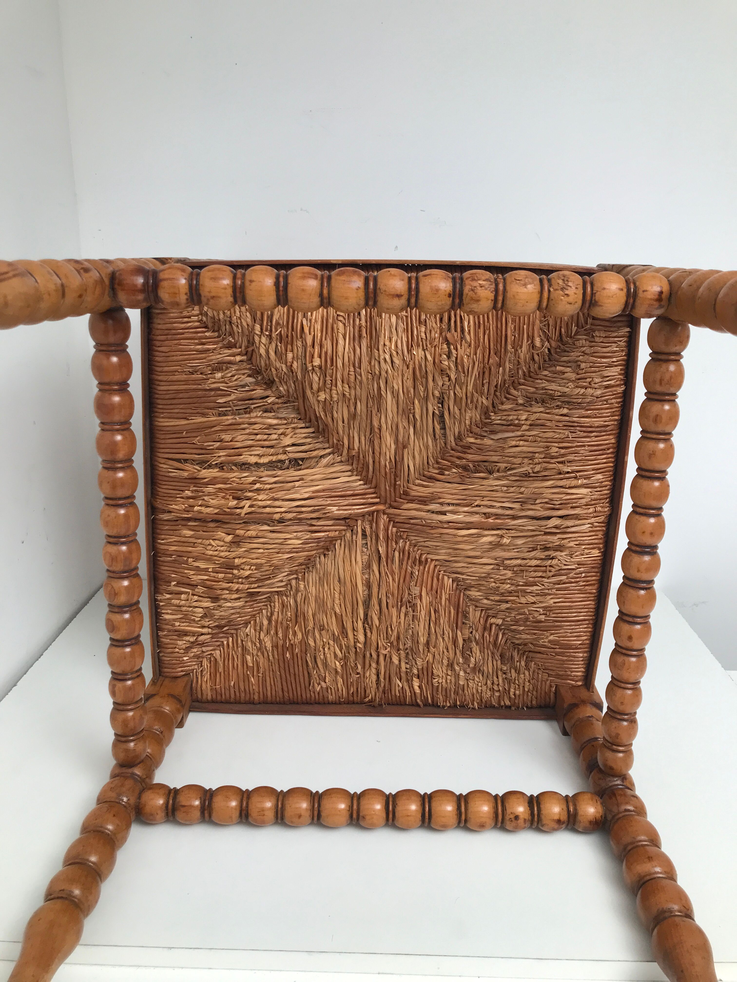 A wooden corner chair turned 1920s