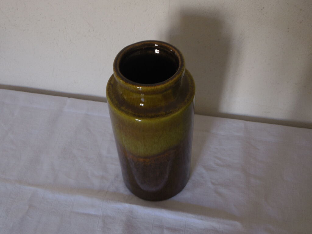 Vase West Germany khaki and brown