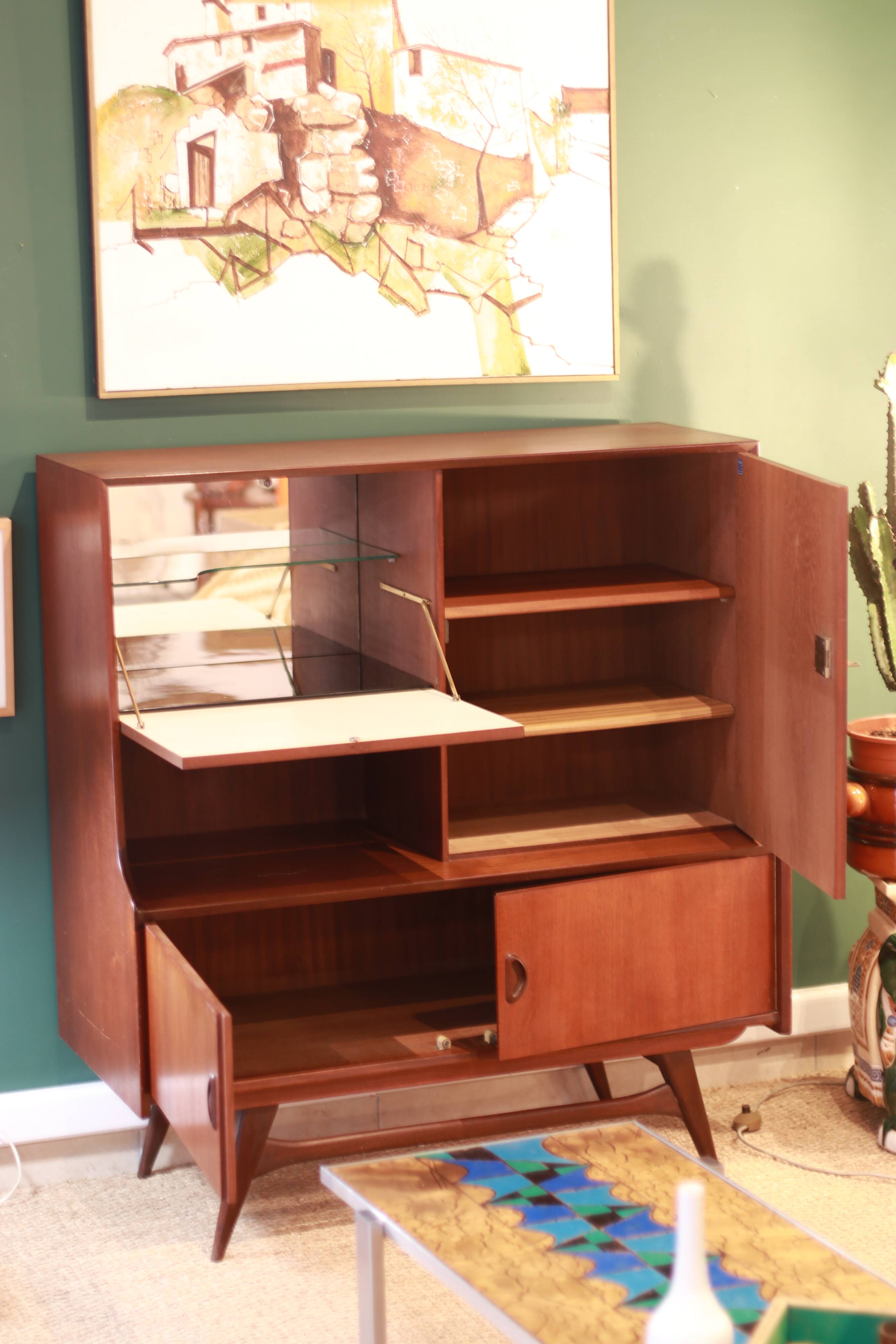 Teak bar 1960 Louis Van Teeffelen