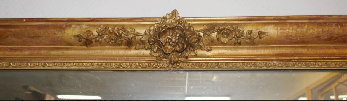 Louis Philippe period mirror with gold leaf 113x143cm