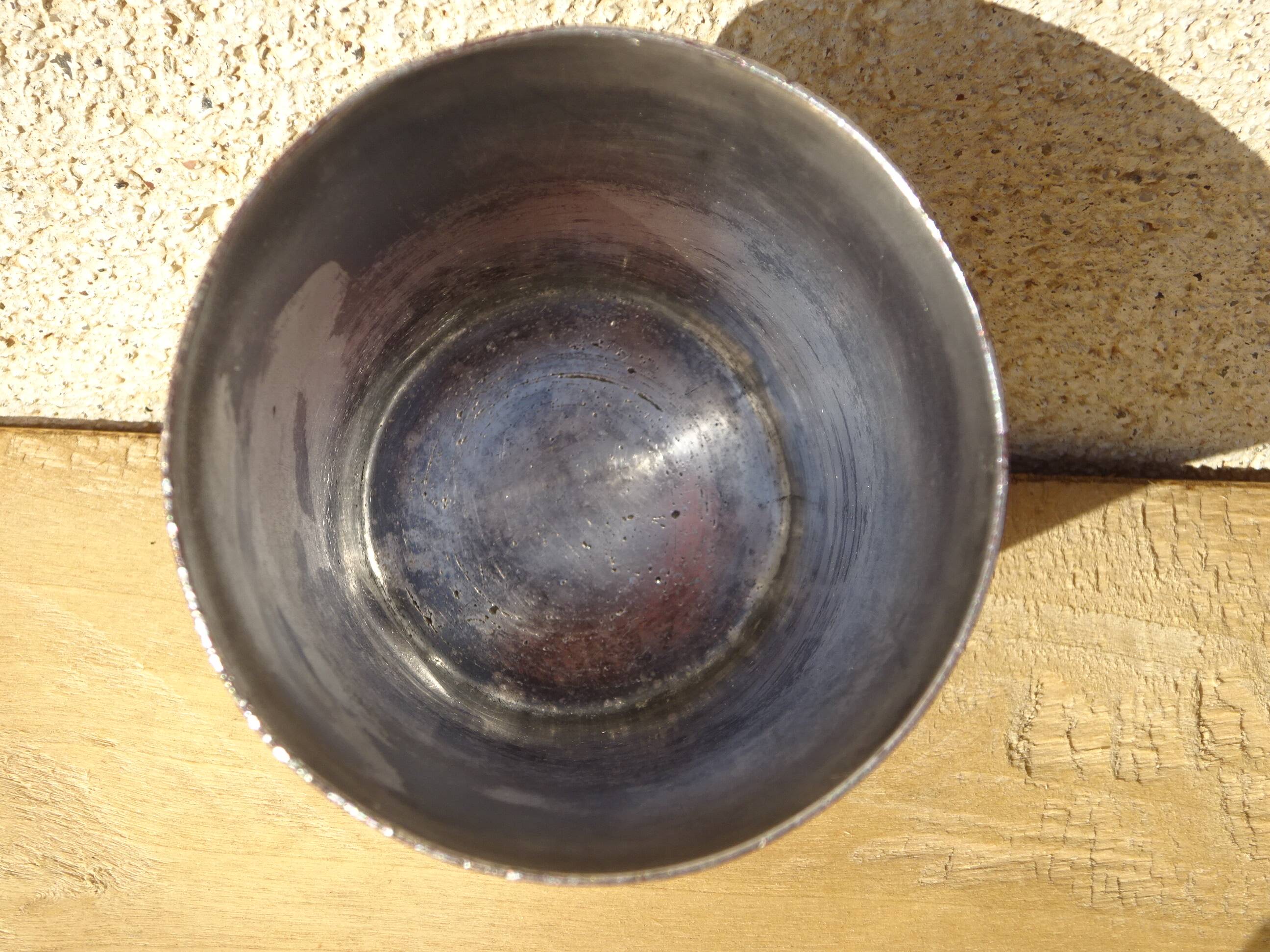 Silver-plated metal timbale Ercuis