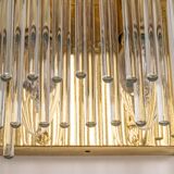 Pairs of wonderful wall lights with crystal rods, Italy, 1970s.