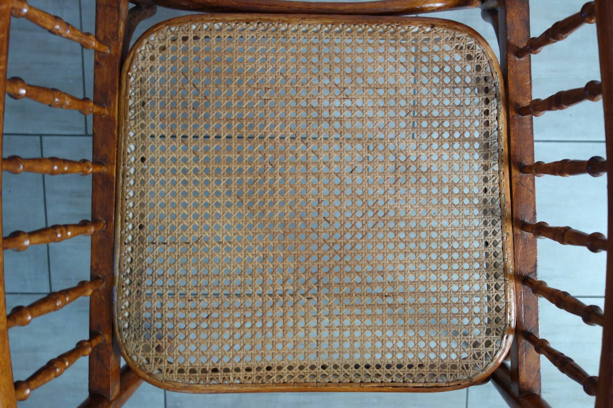 Fauteuil à crémaillère Fischel vers 1900
