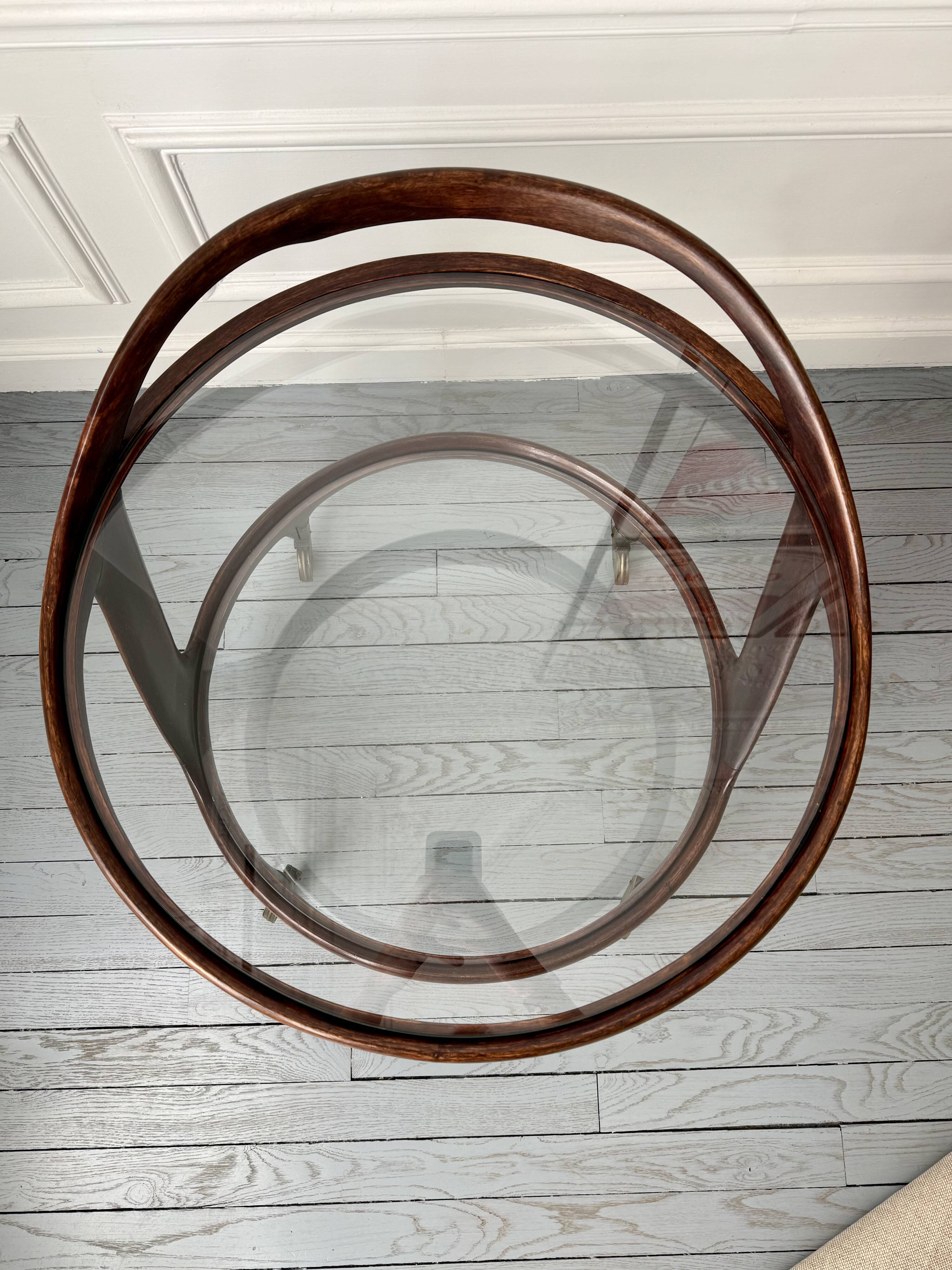 Cesare Lacca rolling coffee table service trolley