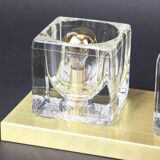 Exclusive wall sconces in crystal and brass by Peill & Putzler, Germany.