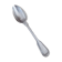 Large silver spoon with net decoration.