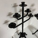 Pair of large iron candlesticks 1950