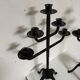 Pair of large iron candlesticks 1950