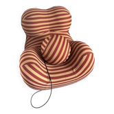 Fauteuil Icône Design "UP" & Ottoman - Motif Soara - Neuf