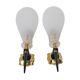 White wall lamp horn shape