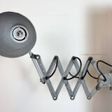 Applique murale industrielle grise à ciseaux, années 1960