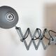 Industrial Grey Scissor Wall Lamp, 1960s
