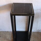 Black pedestal table Pierre Vandel 80s/90s