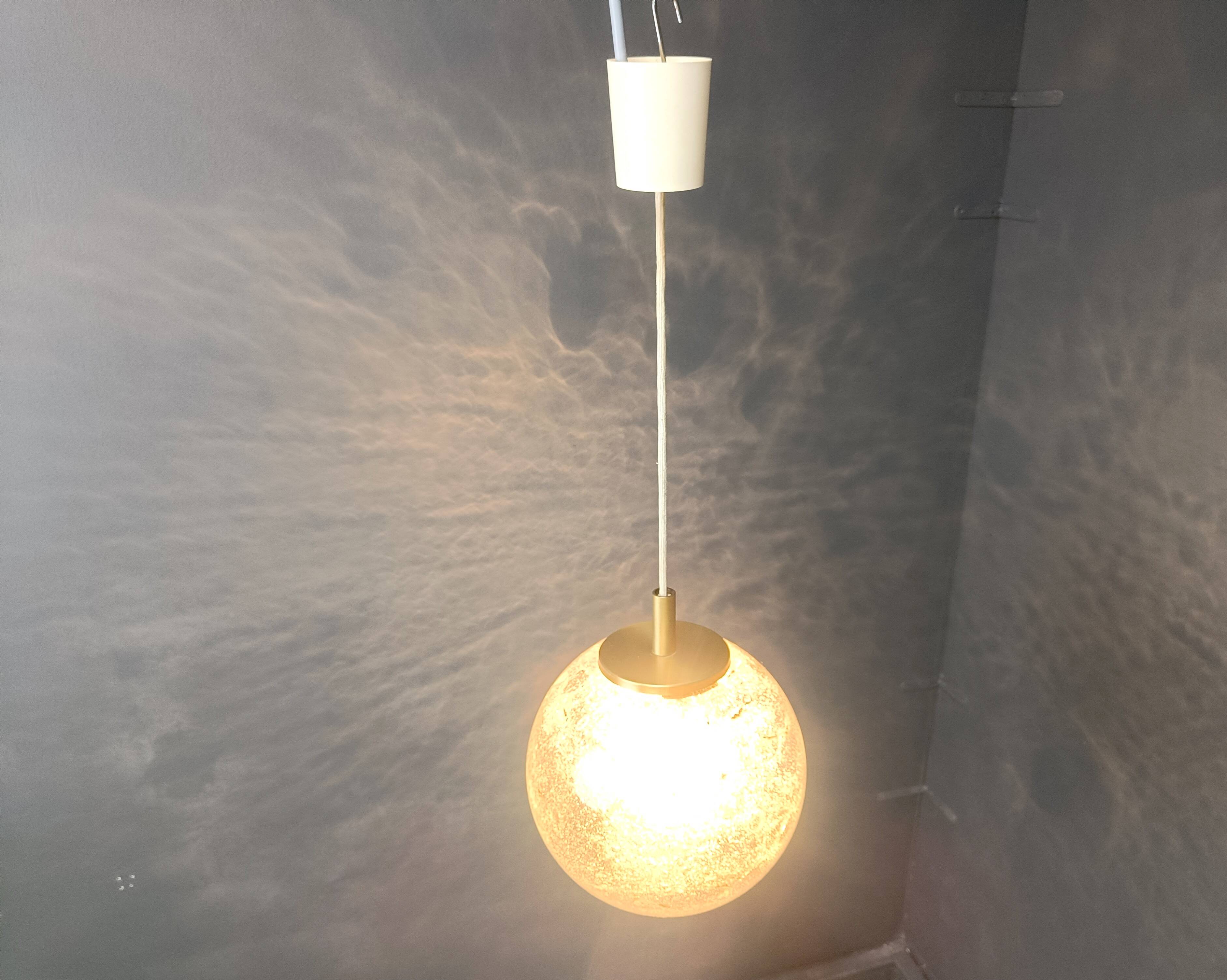 Vintage globe pendant light by Doria Leuchten, 1960s