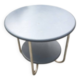 Bauhaus round table with double gray tops