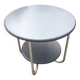 Table ronde Bauhaus double plateaux grise