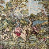 Grande tapisserie, scène de chasse à courre, XXe