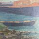 Marine, barge at the quayside, workshop stamp early twentieth century
