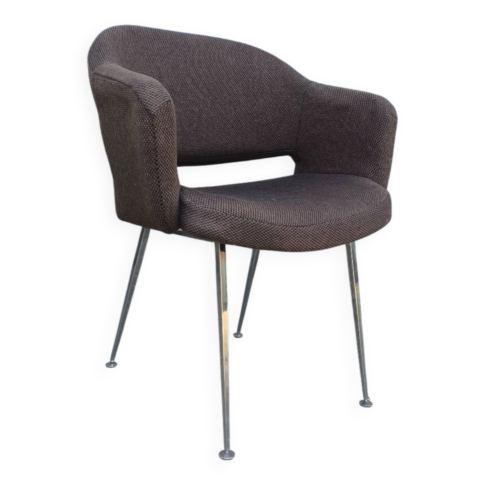 1970s tweed conference chair