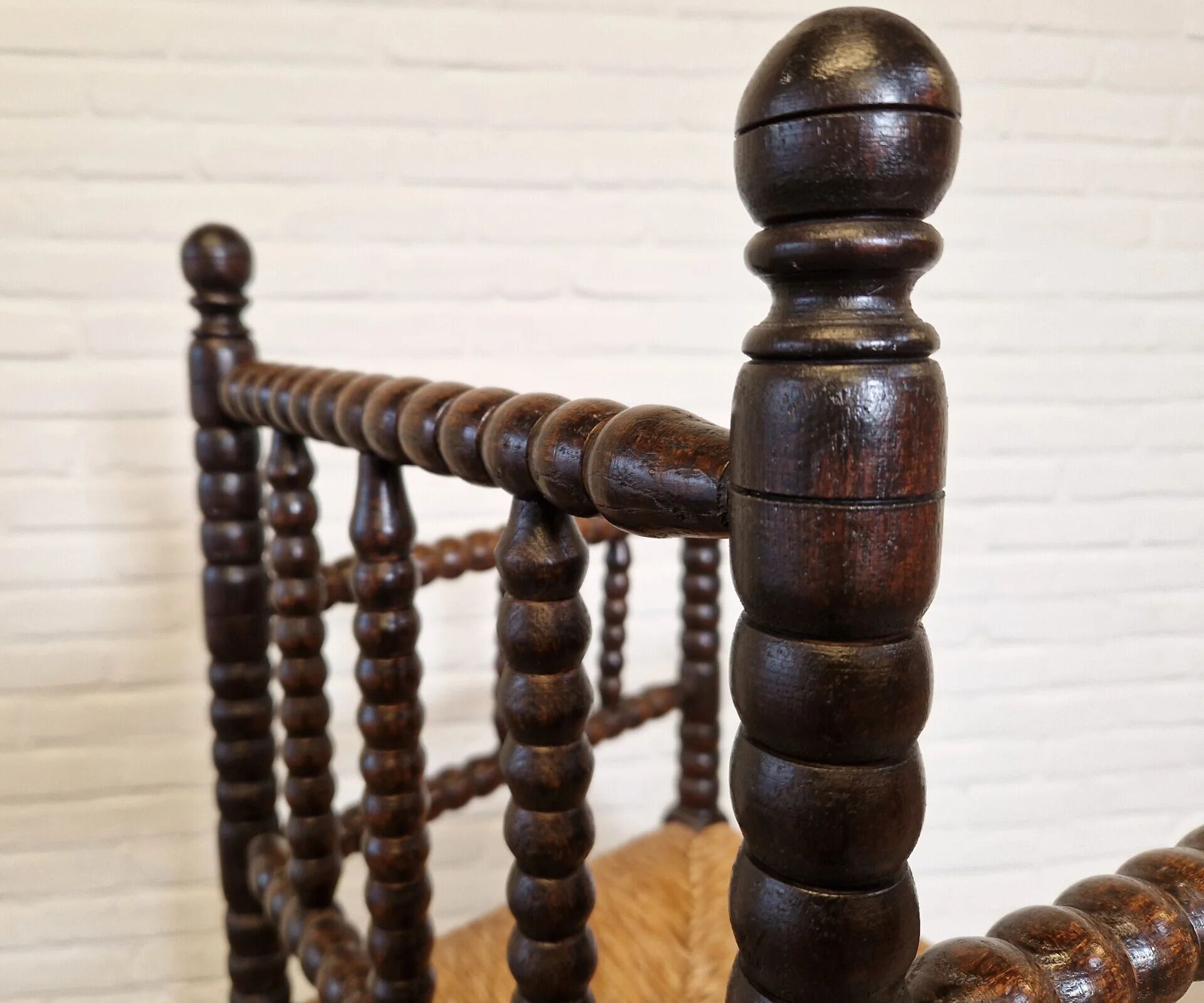 Antique Dutch bobbin chair, 1920s