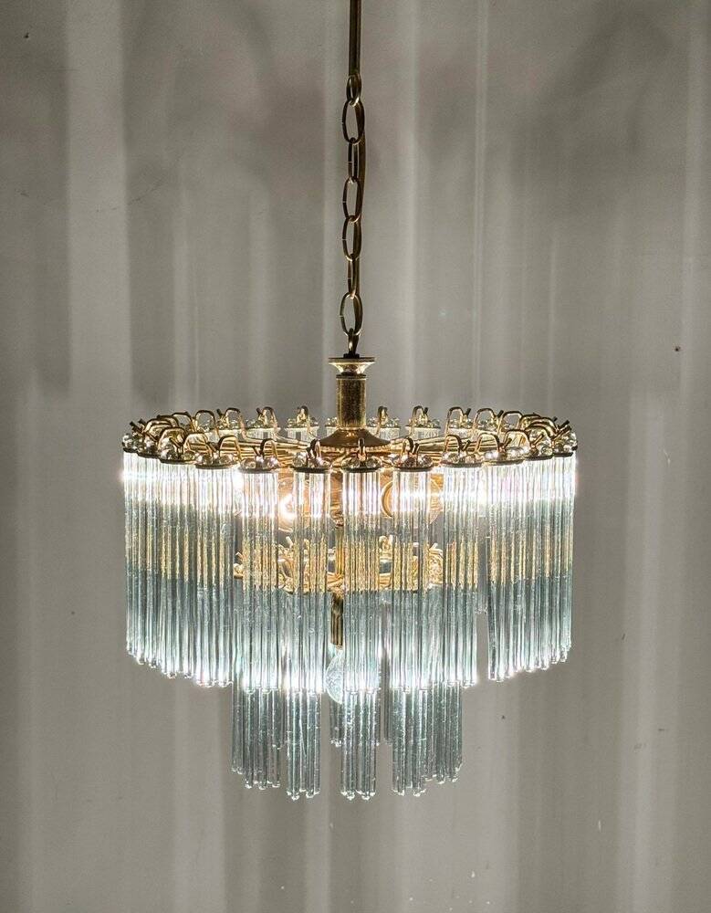 Mid-century modern chandelier by Gaetano Sciolari, 1970s