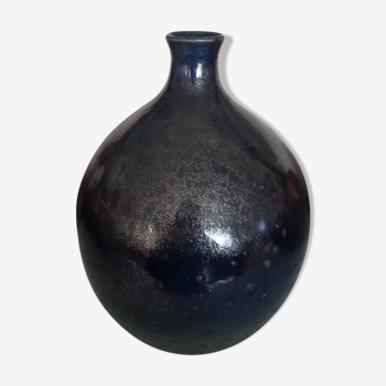 Vase boule en céramique Nigon bleu Ikébana