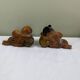 Carved wooden bookends