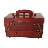 Vintage wooden sewing box