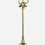 Freestanding brass coat rack