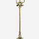 Freestanding brass coat rack