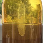 Amber glass vase bottle