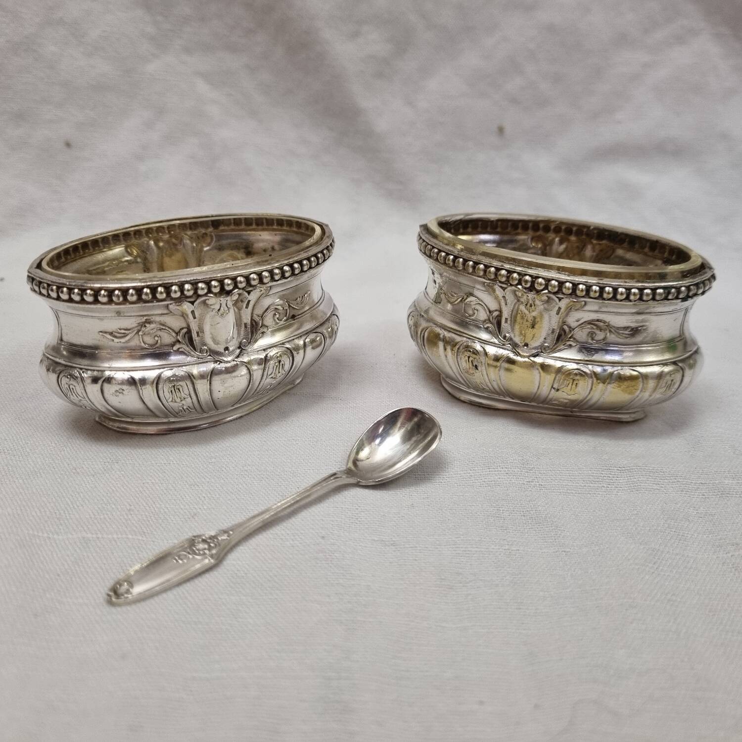 Medici silver salt cellars