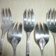Set of 12 forks with cakes in silver metal Ercuis Russian model.