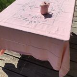 Nappe rectangle neuve AG brodé main 196X174cm