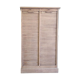 Antique furniture with double curtains sanded to white