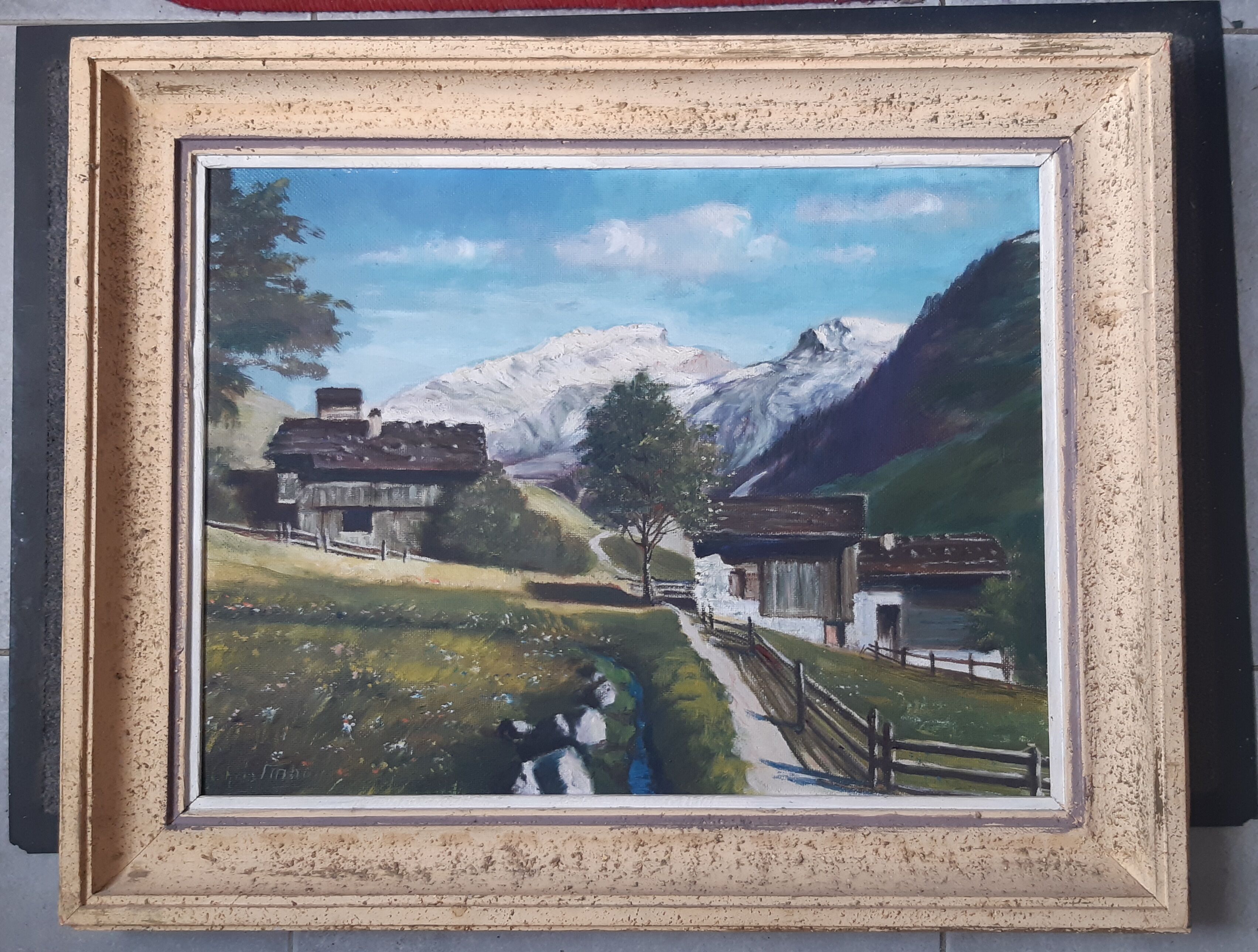 Mid-twentieth table "mountain landscape"