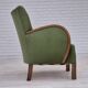 1950s, Danish artdeco armchair, green furniture wool, beech wood, original.