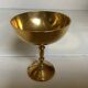 Brass bowl, ring holder, chalice.