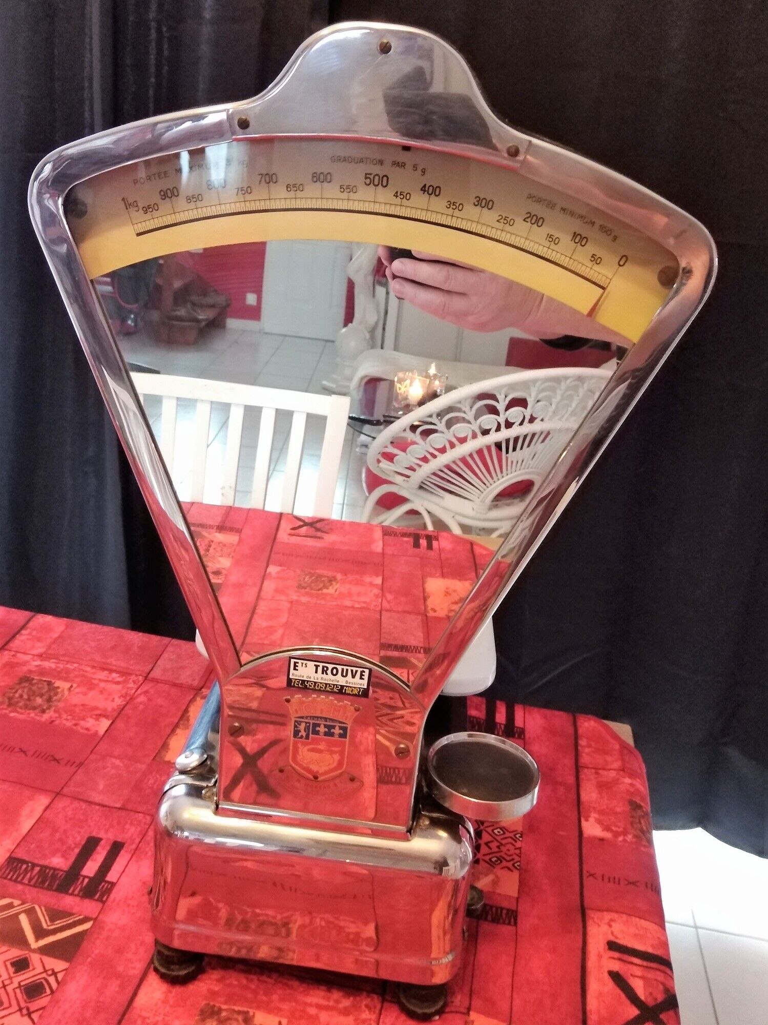 Balance de confiseur Moreau Cachan inox avec ses poids