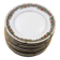 Lot de 10 assiettes à dessert – décor festif & guirlandes fleuries
