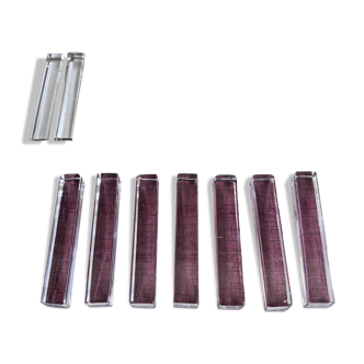 9 crystal knife rests from Hungary