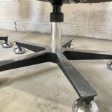 Pair of brown leather armchairs 1980