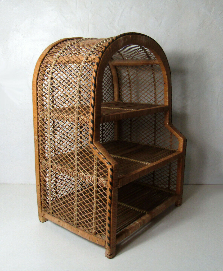 Vintage rattan shelf