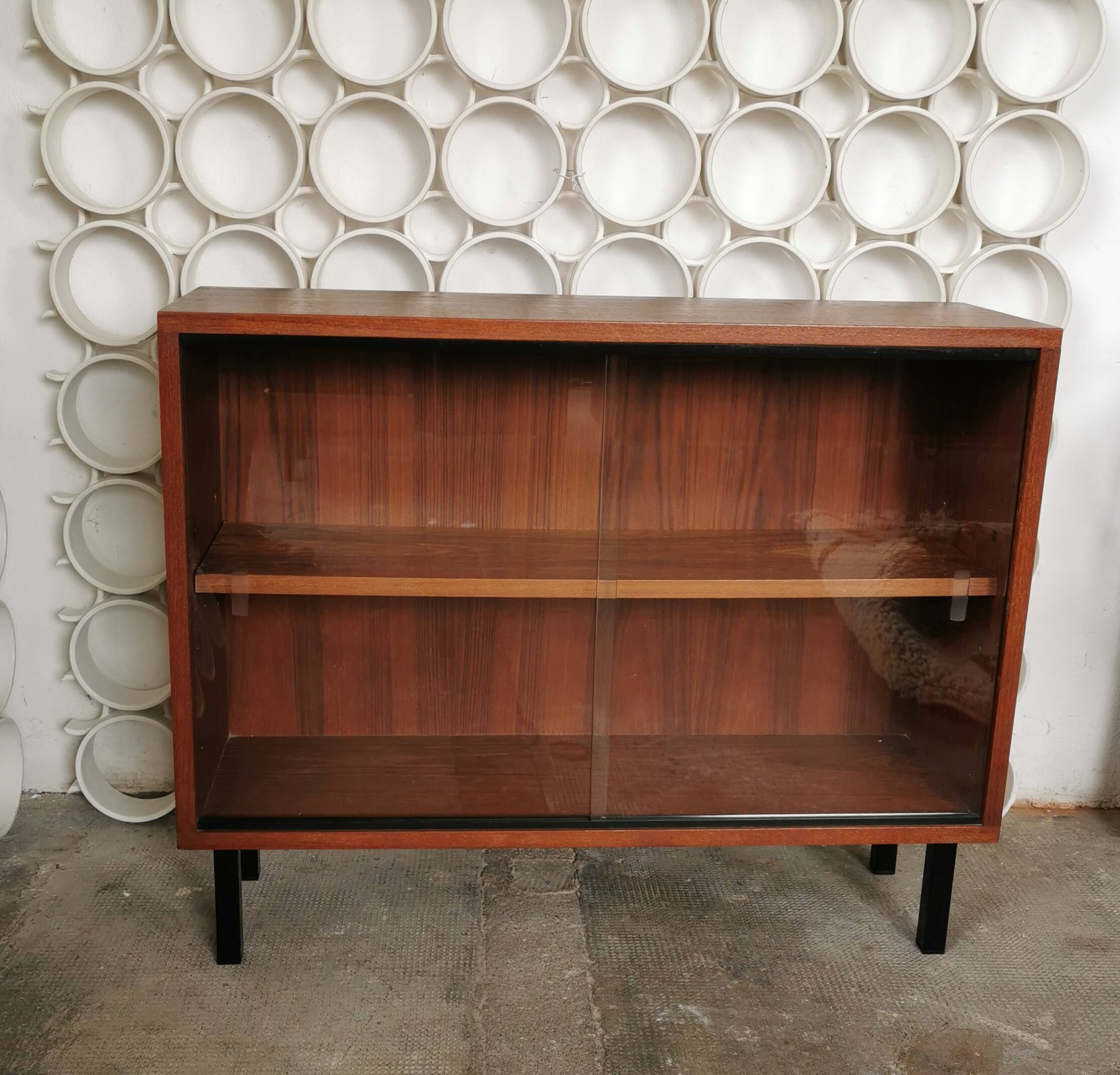 Narrow glass shelf from the 1960s