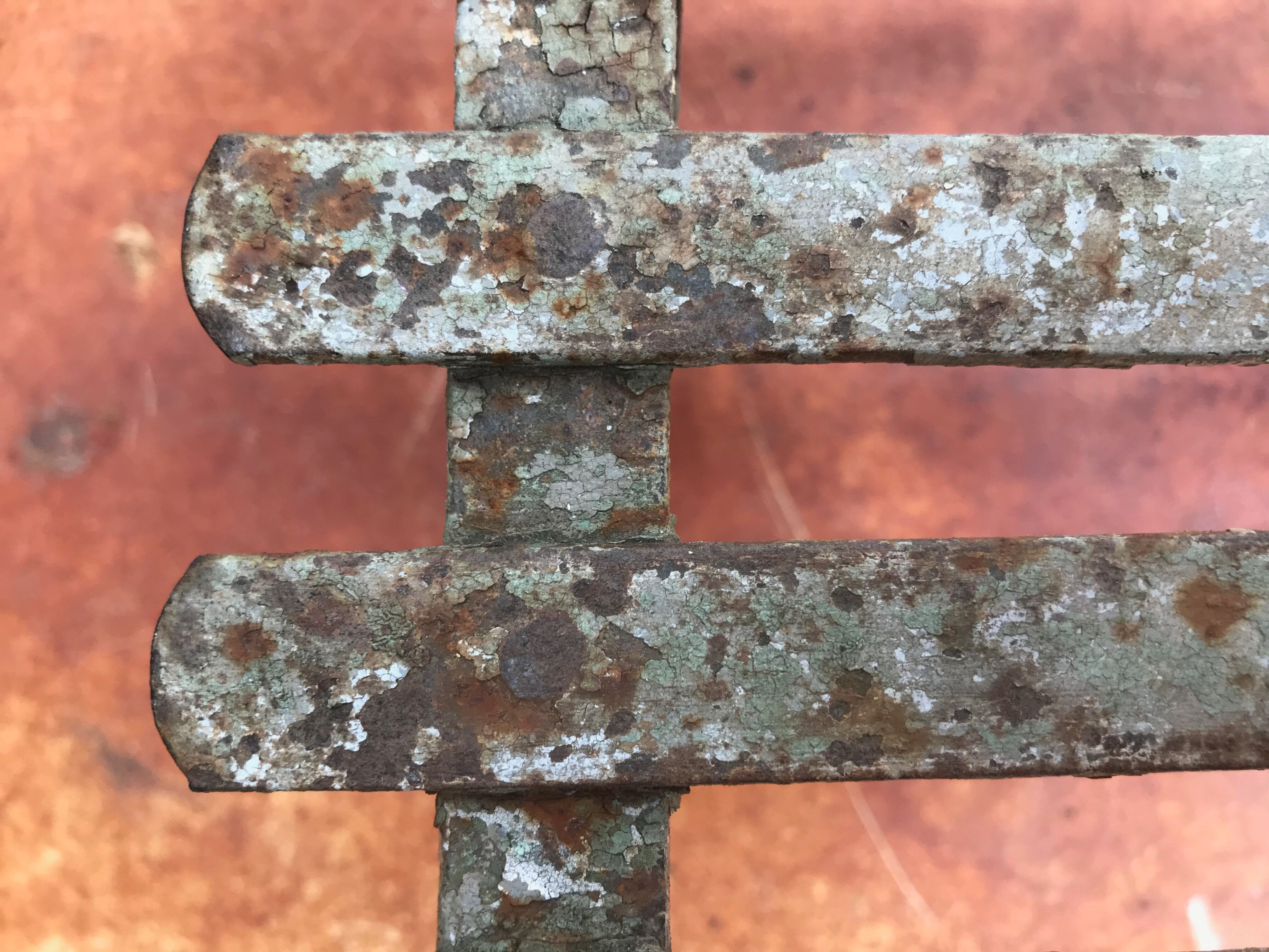 Wrought iron footrest